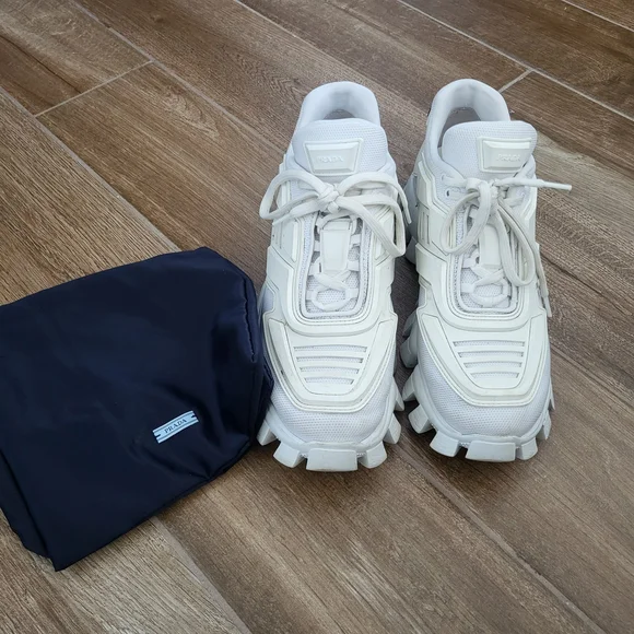 Prada Shoes White Chunky Sneakers With Dust Bag Poshmark